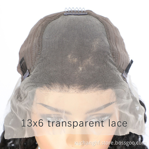 Natrual Black Blonde Highlights Wig Mix Color Deep Wave Curly Pre Plucked HD Transparent Lace Front Raw Virgin Human Hair Wigs